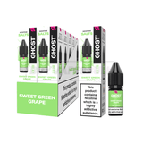 Vapes Bars Ghost Nic Salts 10 Pack Sweet Green Grape