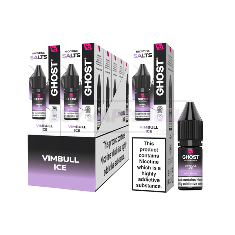 Vapes Bars Ghost Nic Salts 10 Pack Vimbull Ice