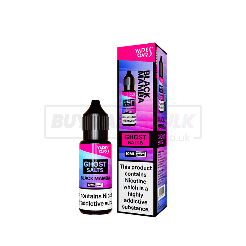 Black Mamba Vapes Bars Ghost Nic Salt E-Liquid Pack of 10 x (10ml)
