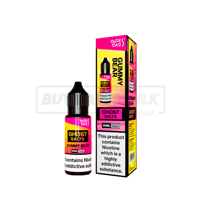 Gummy Bear Vapes Bars Ghost Nic Salt E-Liquid Pack of 10 x (10ml)