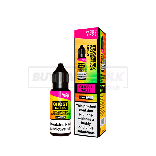 Strawberry Watermelon Vapes Bars Ghost Nic Salt E-Liquid Pack of 10 x (10ml)